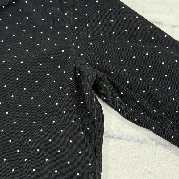 Frank & Eileen FRANK Shirt Size XS Black Corduroy Polka Dot Button-Up Cotton - Picture 15 of 16